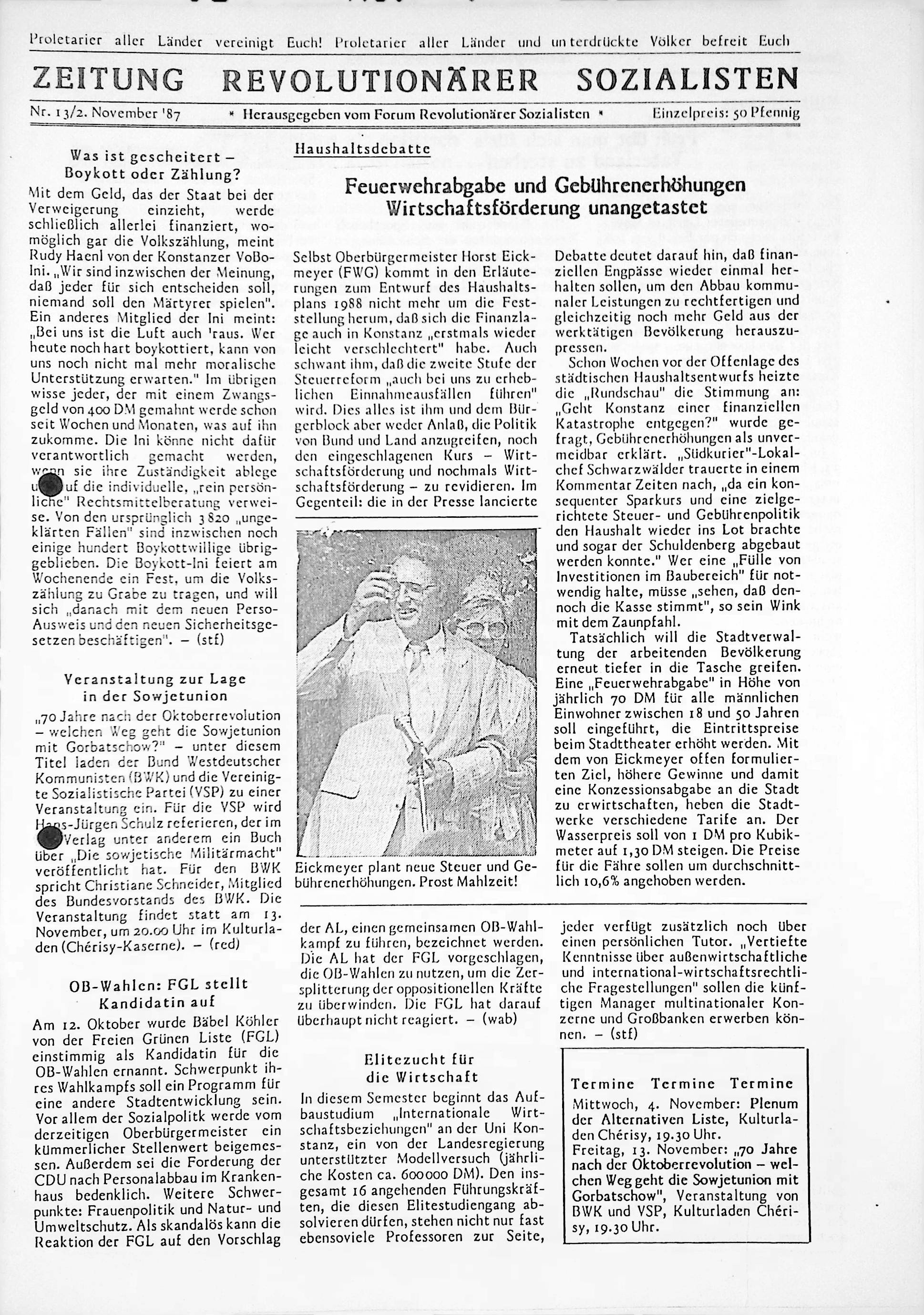 Heft 01/13 vom 02.11.1987